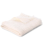 Handloomed Soft Merino Wool Baby Blanket-Ivory