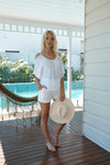 Barbados Fern top from Island Jade- White M/L