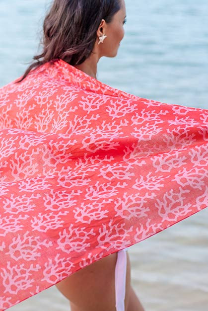 Coral Print- Sarong- Pareo