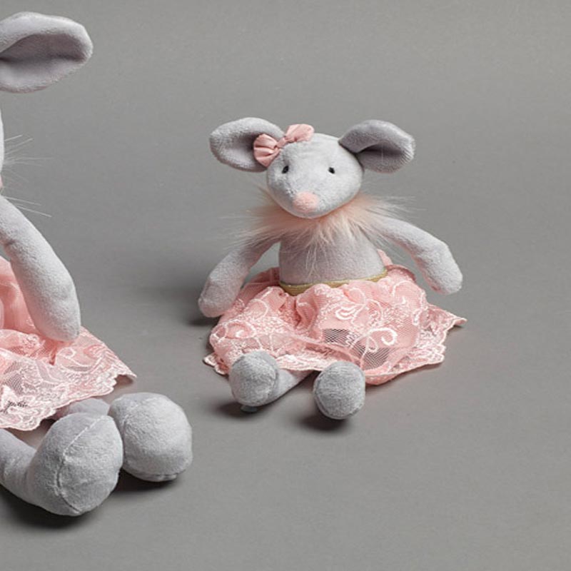 Molly Ballerina Mouse Rattle Soft Toy
