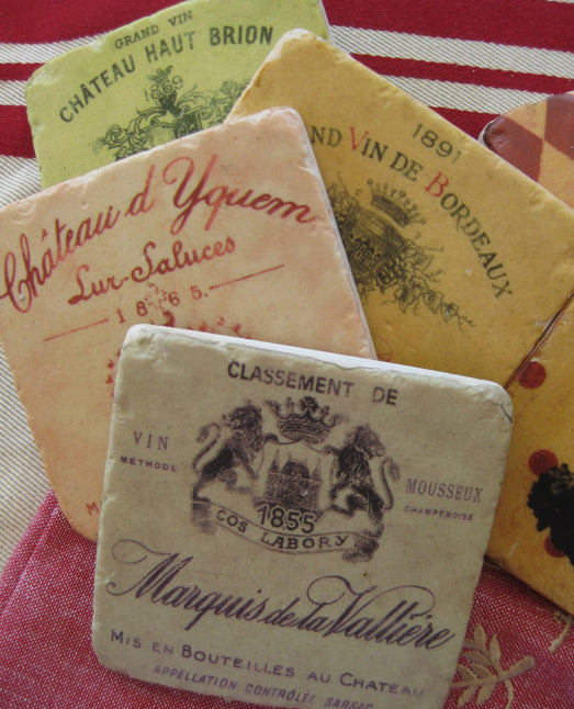 Assorted Square Bordeaux Coasters