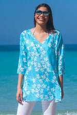 Turtles Cotton Tunic Beach Coverup